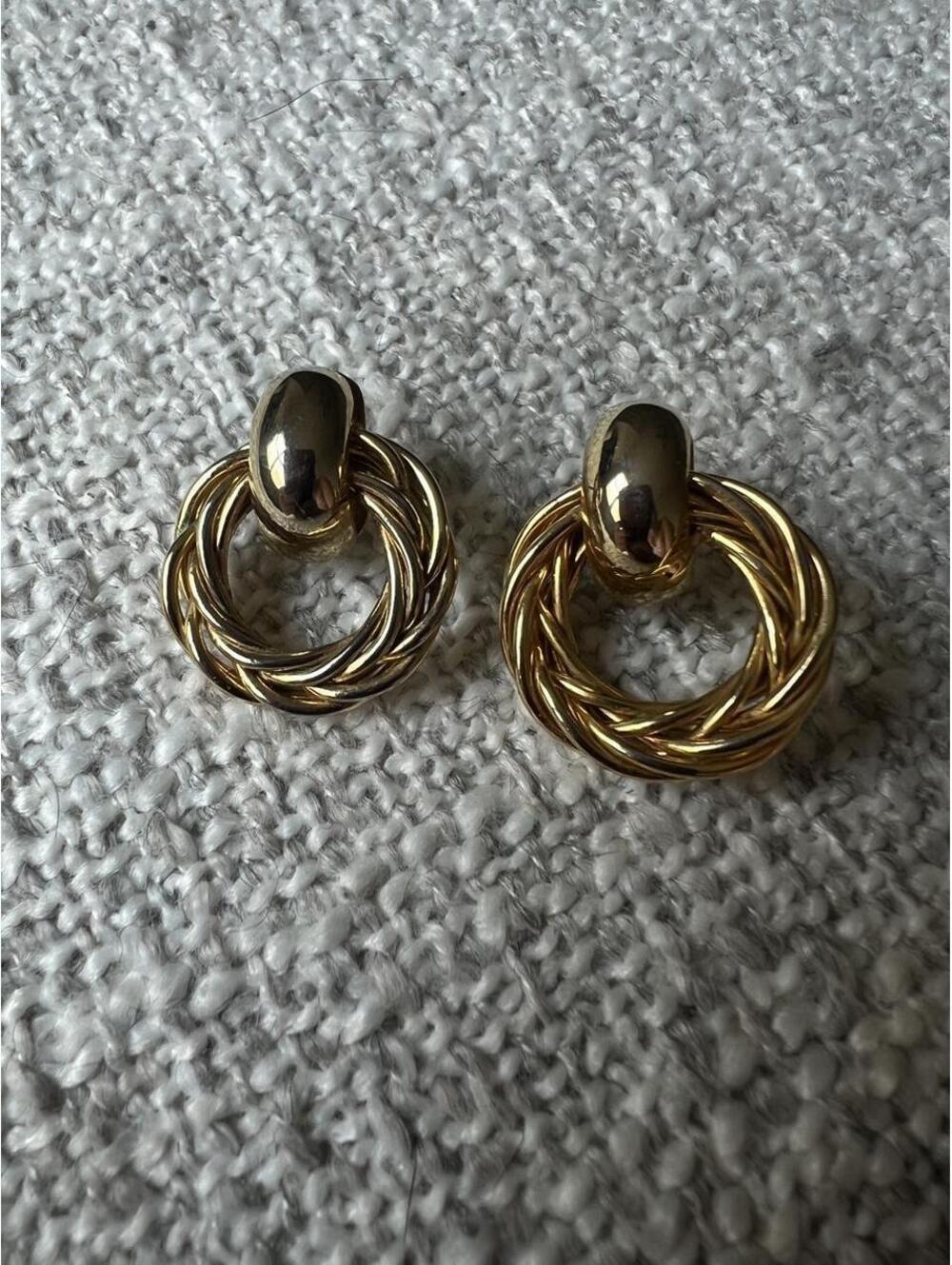 Twisted Rope "Door Knocker" Earrings